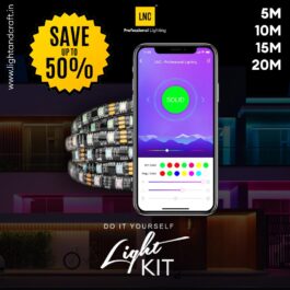 DIY Light Kit – Ambience | RGBIC 16 Million Colours Changing Mood Lighting, Modern Ambient Strip Light with App Control for Entertainment, TV, PC, Gaming, Home Decoration