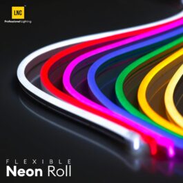 Flexible Neon Roll – Kit | Single Colour, 16.4ft/5m | Power Adapter + Tie Belts Included | Indoor Outdoor Decoration