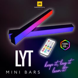 LYT – Mini Bar Pair | RGBIC 16 Million Colours Changing Mood Lighting, Modern Ambient Wall Bar Night Light with Remote Control for Entertainment, TV, PC, Gaming, Home Decoration – Black