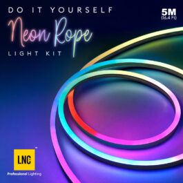 DIY NEON ROPE Light Kit – Audio Reactive | RGBIC 16 Million Colours Changing Mood Lighting, Modern Ambient Light with App Control for Entertainment, TV, PC, Gaming, Home Decoration